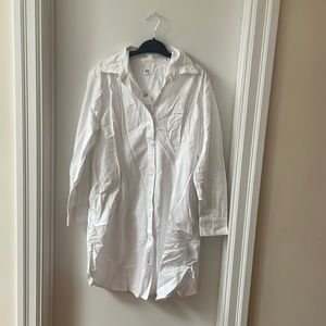 Gap White Button Up Dress Size M